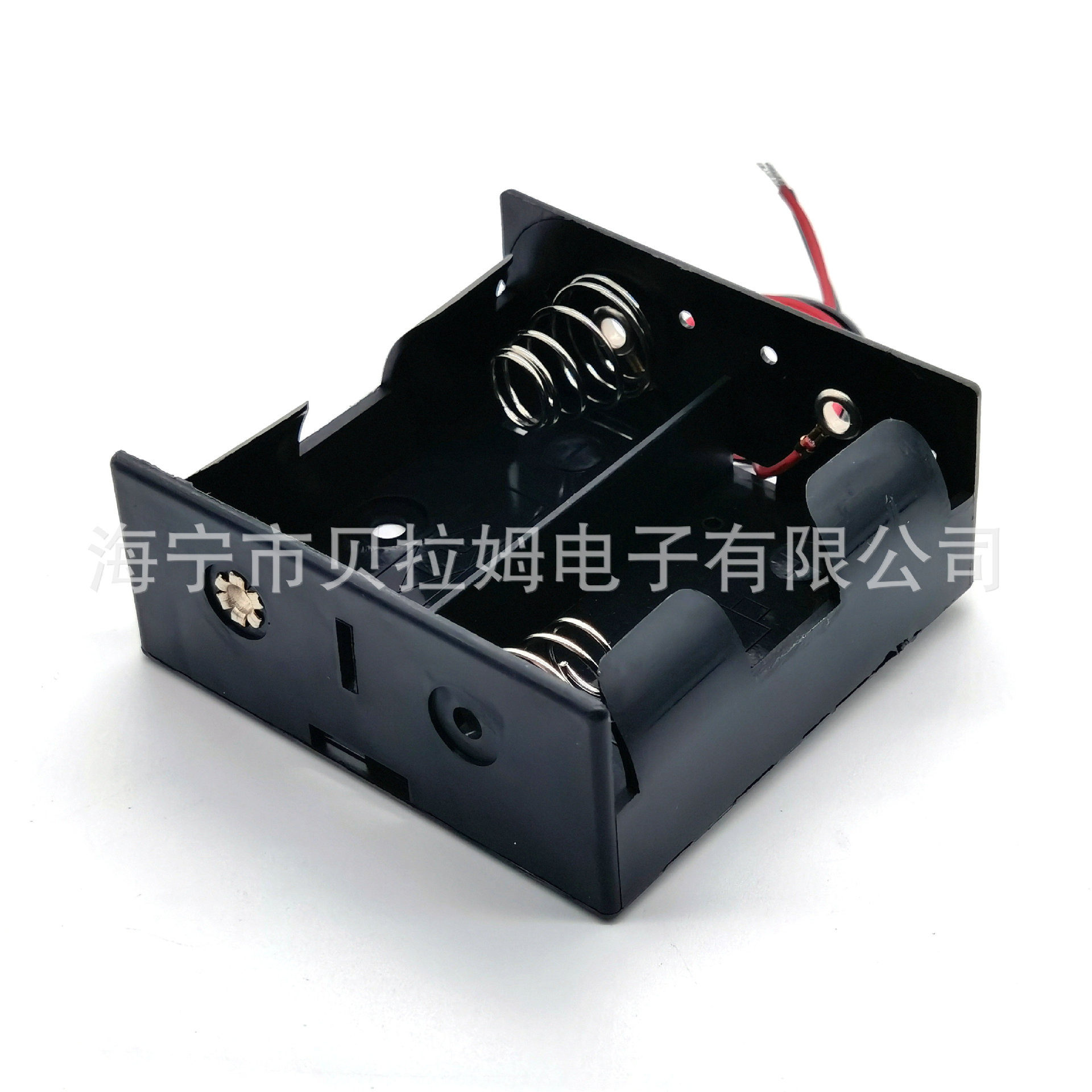 2D一号二节双节两节1号2节UM1*2并排电池盒 可接导线、9V扣、焊片