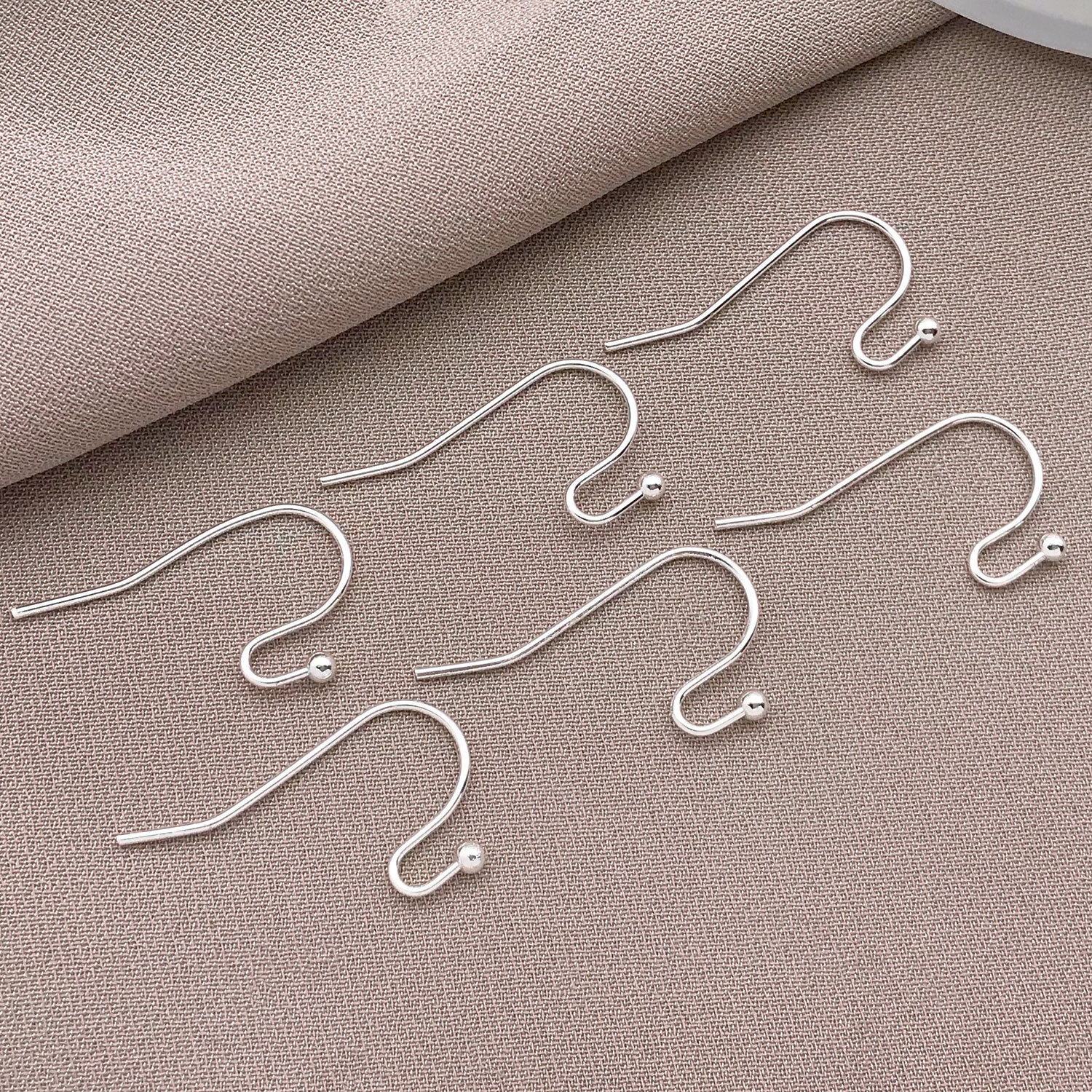 T472-20x12mm copper plated thick silver strong color retention simple ball ear h…