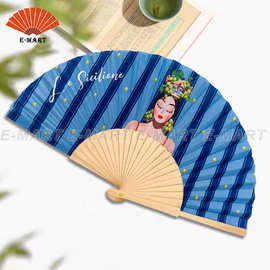 厂家专业生产高档西班牙木扇 异域风情雕花木扇子印刷批发