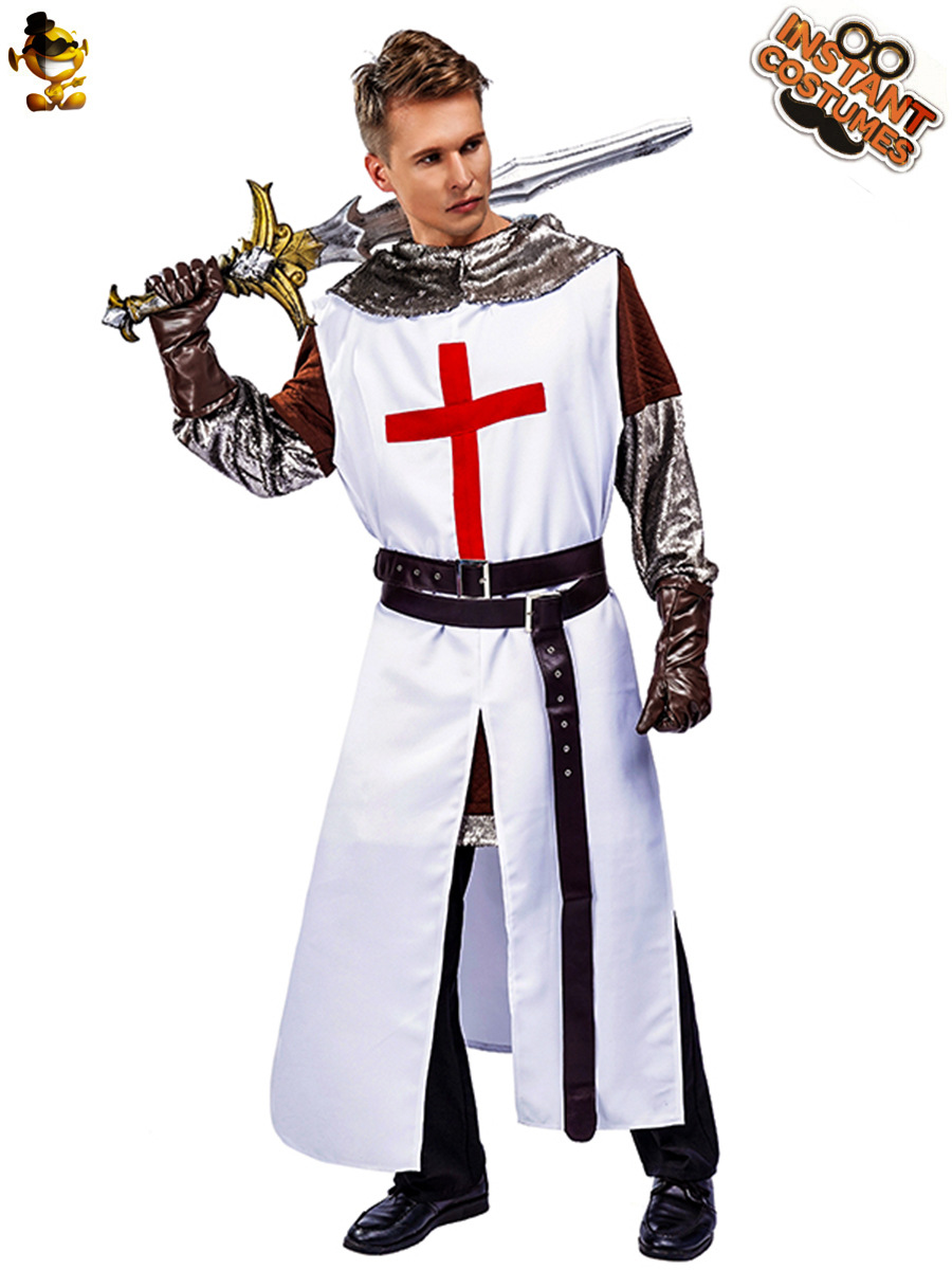 De Halloween de los hombres adultos europeo medieval Crusader Knight Jazz traje grande Samurai etapa image 1