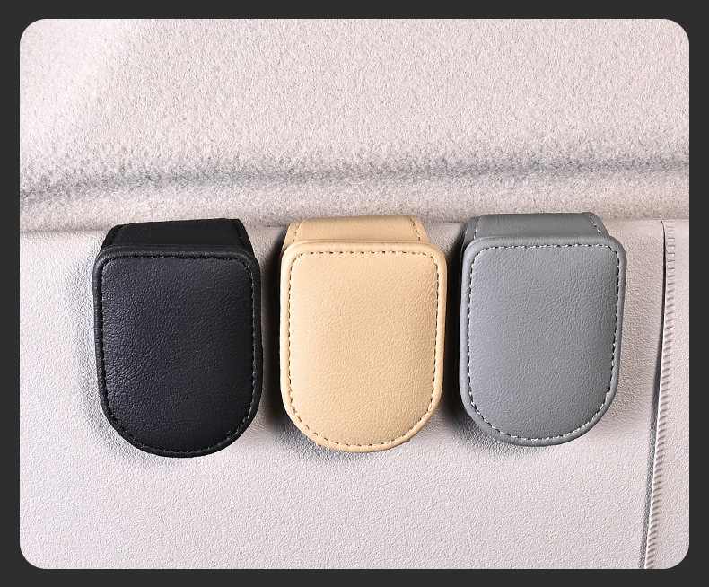 Car glasses frame car multifunctional glasses clip leather car storage box sun visor car sunglasses card holder