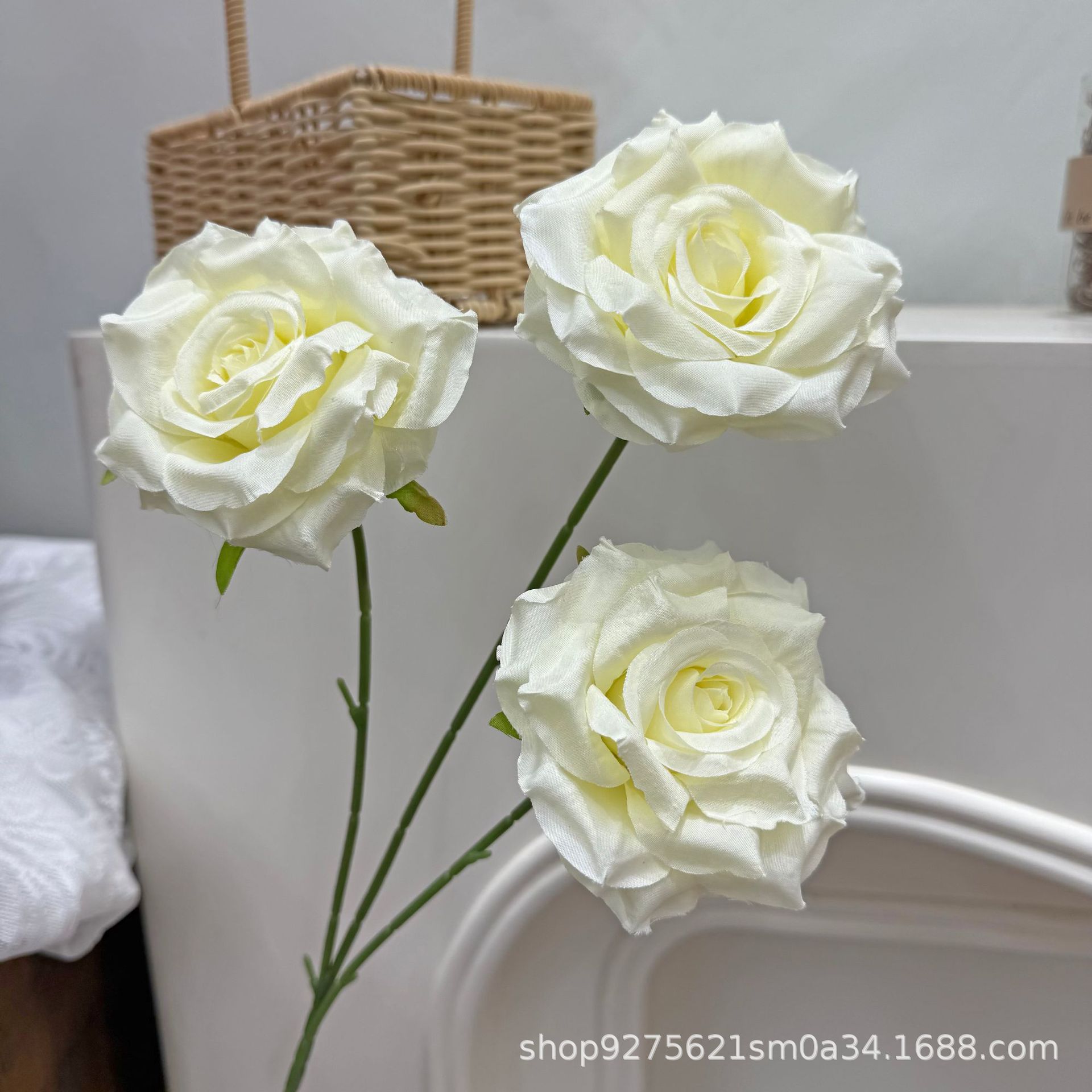 3 cabezas de diamante rosa-blanco lechoso