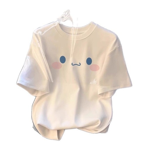 Best Selling 2025 Summer Design White Short Sleeve T-Shirt for Women Loose Fit Versatile Casual T-Shirt Top