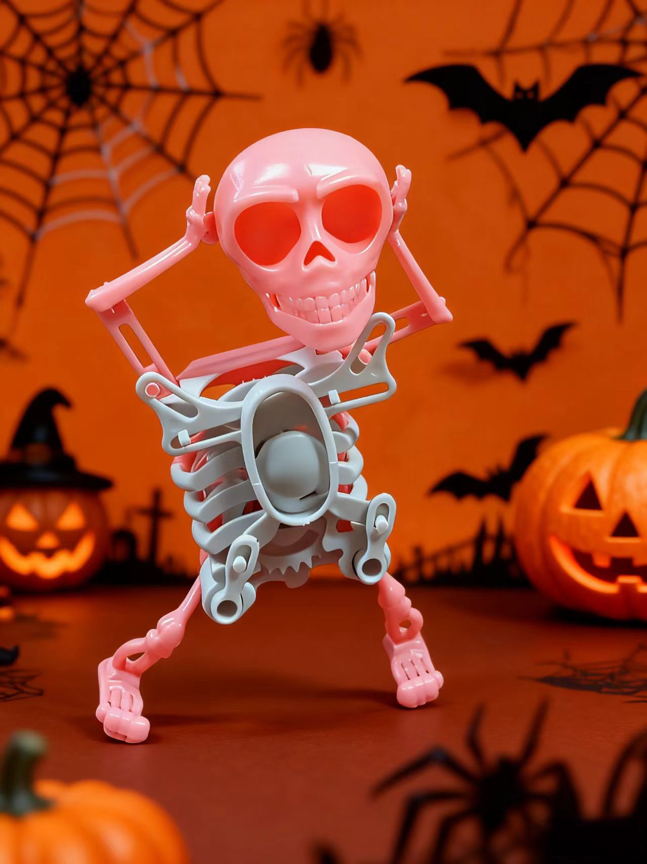 Swing Dancing Skull Head Mechanical String Desprimir Skull Dancing Extrañamente divertido juguete de hechicería