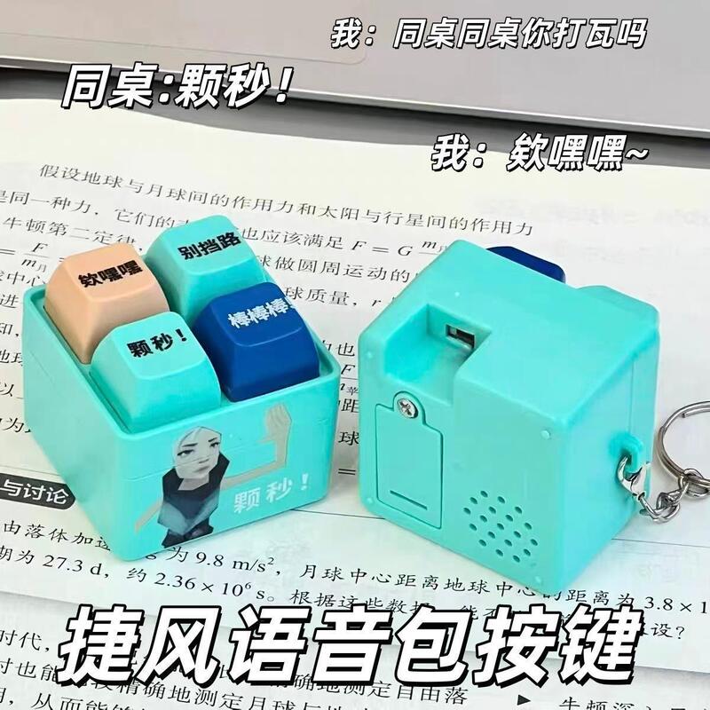 Abstract Wind-Themed Contract-Themed Keychain with Sound Effects Stress Relief Toy