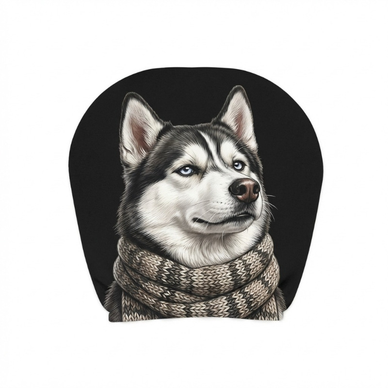 Polyester Fabric Car Headrest Cover with Funny Print, "Laugh Until Your Stomach Hurts" Design, Universal for Car Interiors, Does Not Shrink in All Seasons