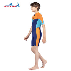 DIVE&SAIL youth wetsuit 2.5MM one-piece thickened warm children's wetsuit snorkeling surfing swimsuit