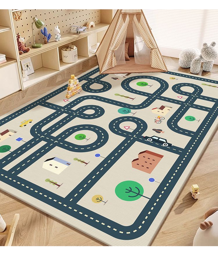 Living Room Carpet Cartoon Game Hopscotch Checkered Carpet New Children's Learning Area Play Carpet Educational Floor Mat