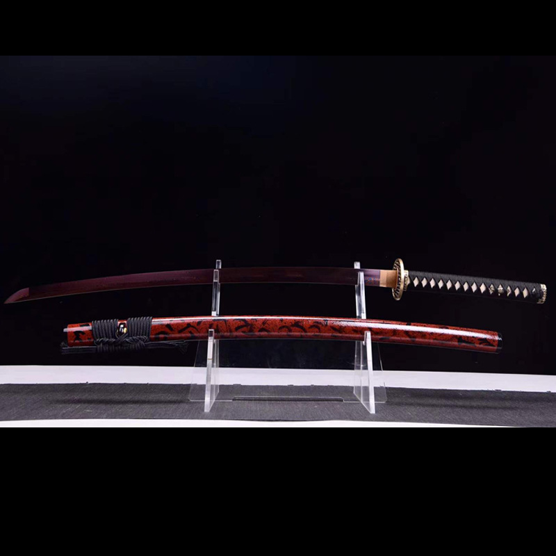 龙泉市刀剑宝剑手工艺品百炼花纹钢手工一体锻打研磨影视剑未开刃
