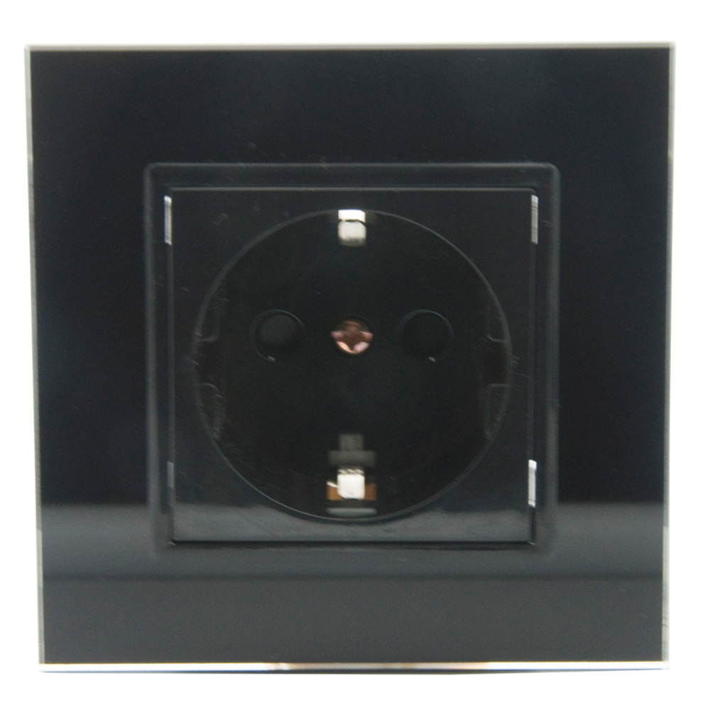 欧式80型 黑色 EU电源 玻璃面板 可搭配45模块