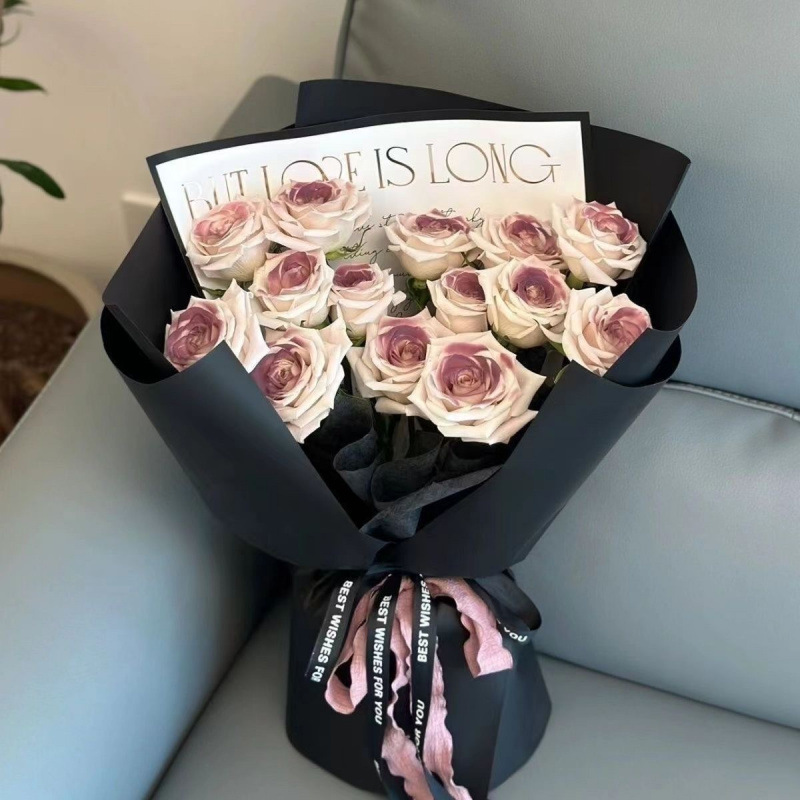 Teacher's Day gift: roses, manta lily jam, artificial flower bouquet; birthday gift for a female best friend.