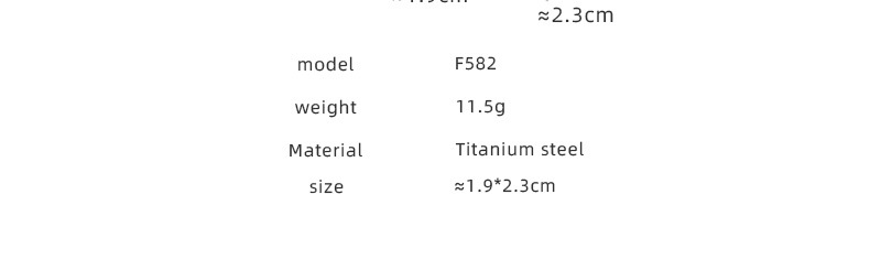 new hollow C-shaped titanium steel plated earrings