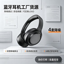 跨境新款头戴式蓝牙耳机无线ANC主动降噪运动可折叠重低音低延迟