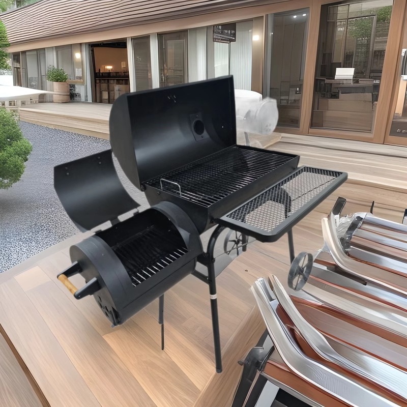 Fábrica de parrilla multifuncional en stock para jardín doméstico gran horno portátil al aire libre camping parrilla de parrilla