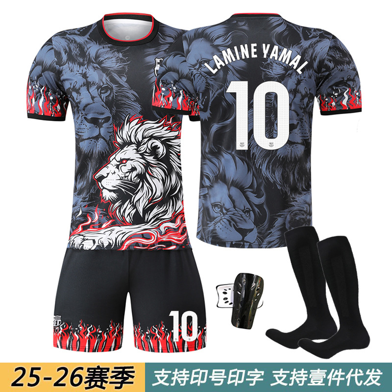 25-26 Barcelona Special Edition No. 10 Yamal 8 Pedri Kidsren's Football Uniform Suit Men's Messi Rashford