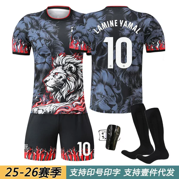 25-26 Barcelona Special Edition No. 10 Yamal 8 Pedri Kidsren's Football Uniform Suit Men's Messi Rashford