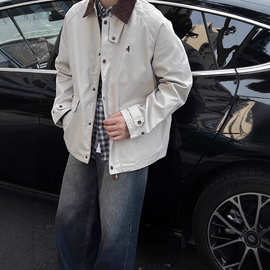 cleanfit短款风衣底特律夹克美式高级感vintage工装外套男春秋季