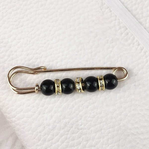 7.8cm brooch-4 Pearl Black (Favorites and Purchase Preferential Shipping)