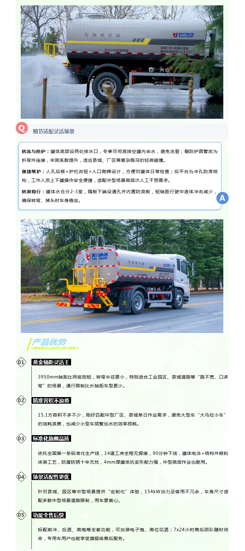 Dongfeng Tianjin Sprinkler Truck, National Vi 12-Ton 15-Ton Landscaping Spray Truck, Dust Suppression Spray, Dust Control, Fire Emergency