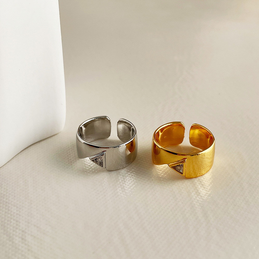1 Piece Fashion Solid Color Metal Plating Inlay Zircon Womenu0027S Rings