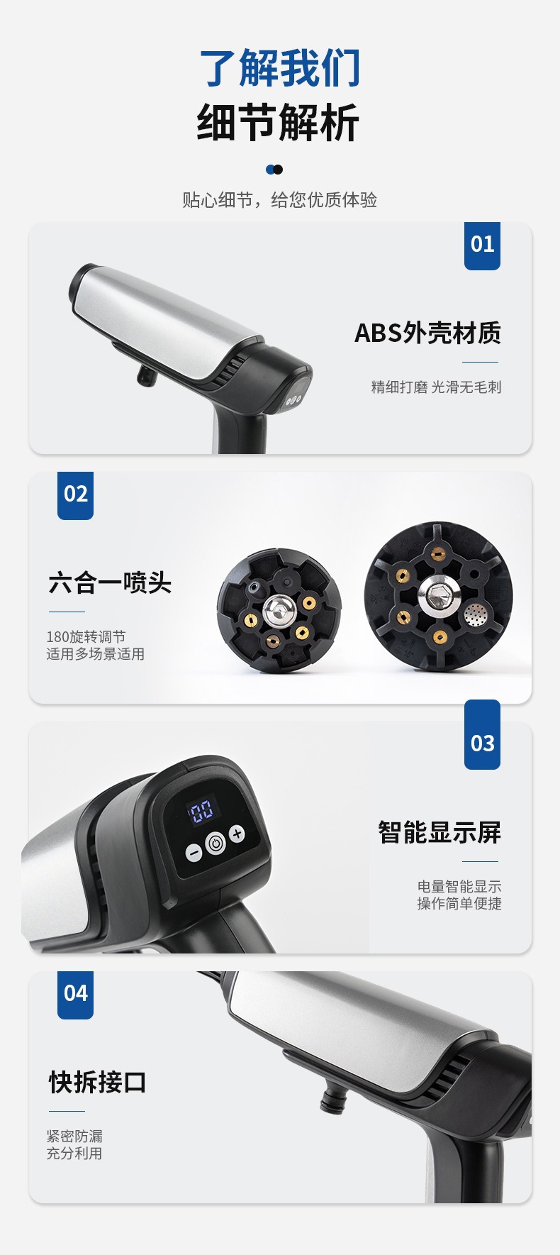 Wireless high-pressure car wash water gun 24v lithium battery car wash water gun portable lithium battery wireless car wash machine