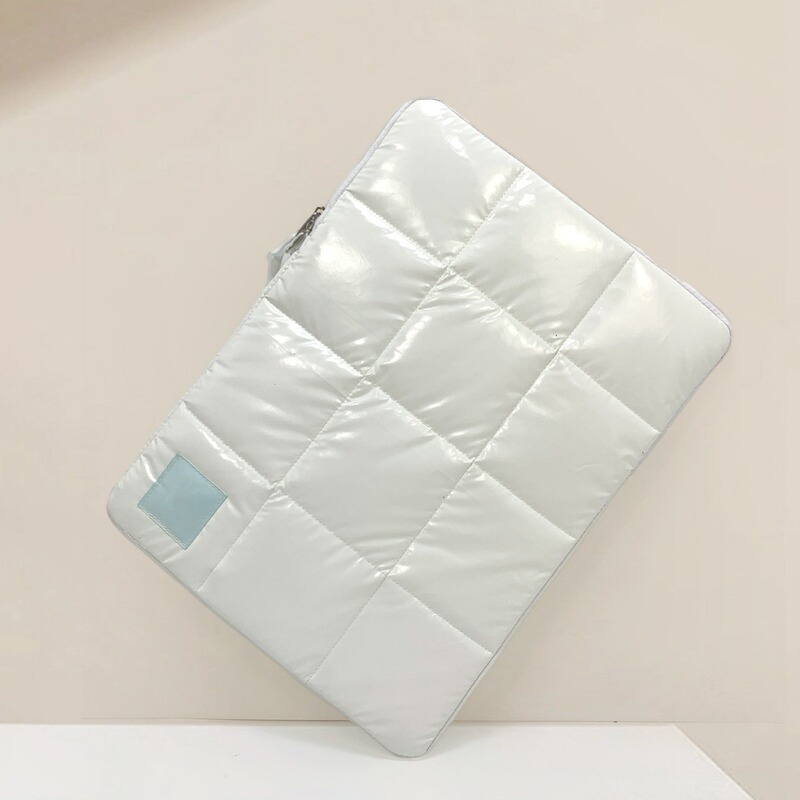 Cross-border quilted soft computer liner bag suitable for 15-inch cotton-filled notebook protective sleeve down computer bag