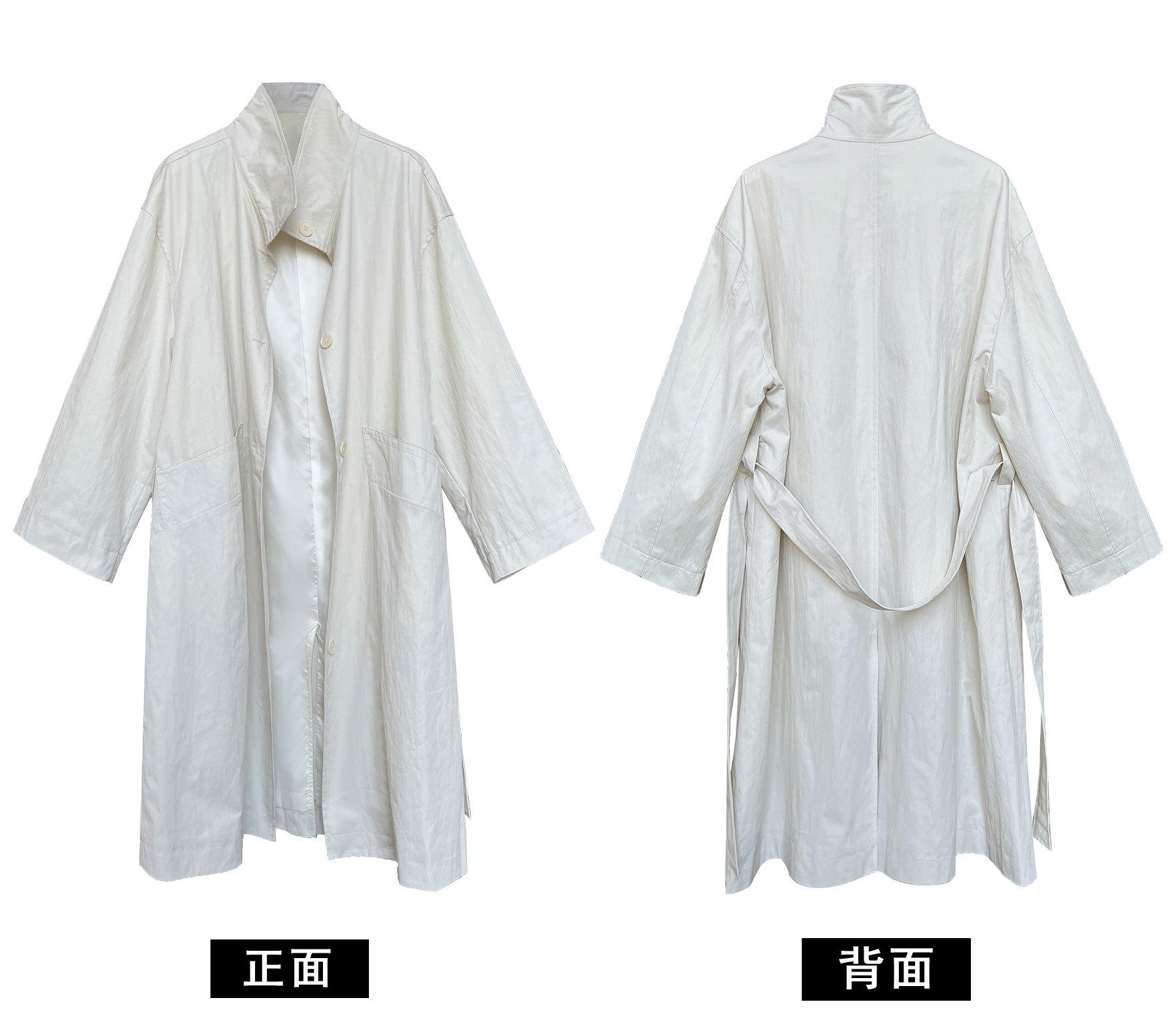 两色风衣-杏色正反面