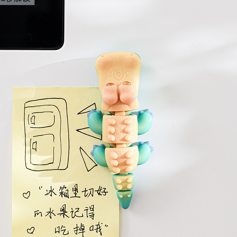 跨境热销3D打印冰箱贴创意海洋动物摆件关节可活动玩具礼物装饰品|undefined
