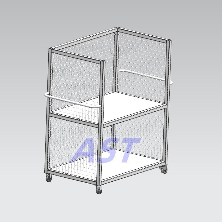 手推车工厂工作台周转车铝型材周转车家用推车工厂产品运输车静音