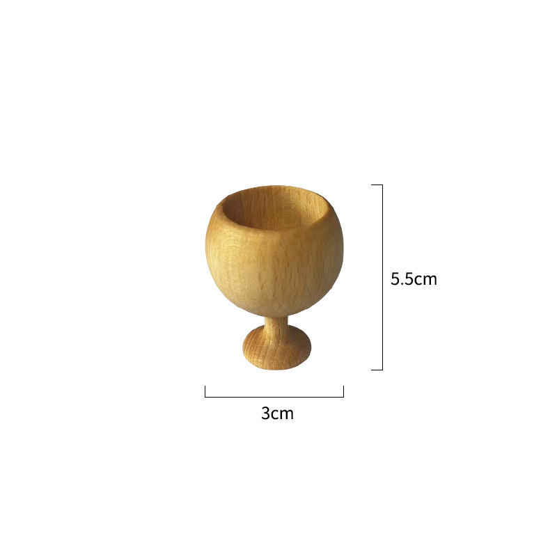 우드 오일 레드 와인 글라스 5.5X3cm