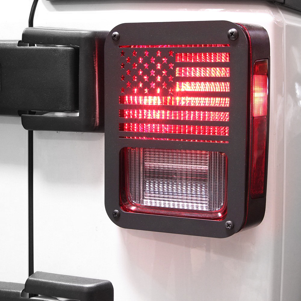 Cross-Border Applicable 2007-2018 Jk Car Tail Lens (American Flag) Taillight Cover Modification Factory Wholesale