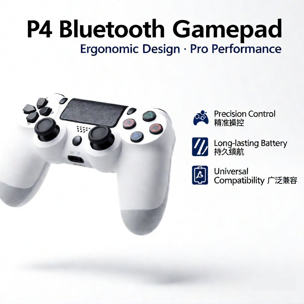Gamepad p4 versión estadounidense gamepad inalámbrico Bluetooth P4 de vibración dual versión europea gamepad inalámbrico Bluetooth P4