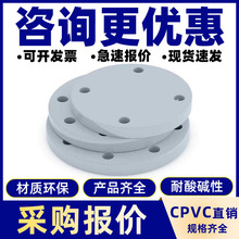 CPVC法兰盲板快装堵片塑料PVC管国标法兰封盖盲法兰20 25 50 63mm