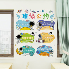 旅康牆貼班級公約兒童卡通主題自粘貼紙幼兒園學校教室裝飾貼紙畫