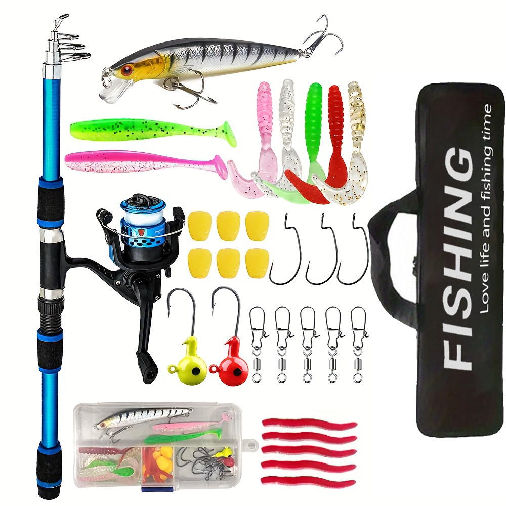 Foreign trade ultra-hard sea rod set with fishing gear bag, portable travel sea rod, fiberglass sea rod wholesale