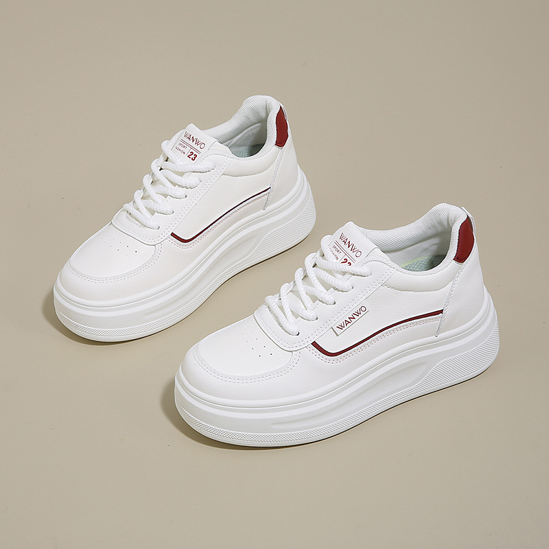 GT9903 Damen-Sneaker, leicht und mit weicher Sohle, weiße Schuhe mit Absatz für kleinere Frauen, ideal für den Sommer, Freizeit und Sport._voghion.com