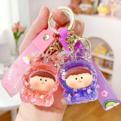 ミニリリスアクリルフラッシュトレンディかわいいアクセサリーオイル液体キーホルダーペンダント小さなギフトシリーズ