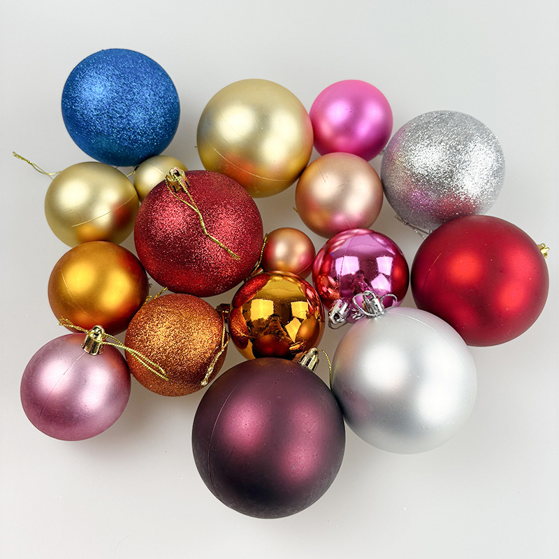 メーカー直販ばら積クリスマスボール4/6/8/10cmクリスマスツリー吊り下げボール飾りプラスチックメッキボール|undefined