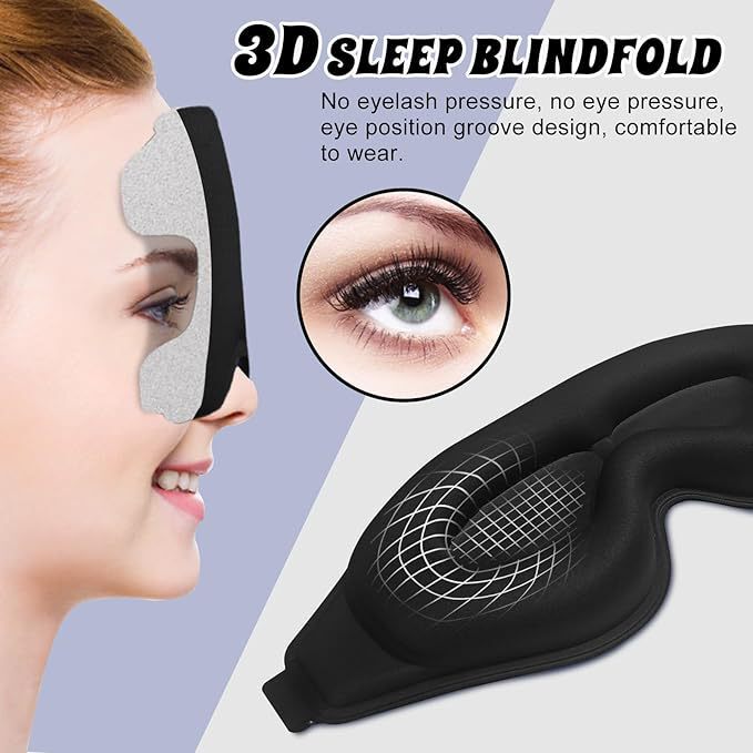 跨境Sleeping EyeMask3D立体遮光睡眠眼罩缓解眼疲劳出差旅行午休|undefined