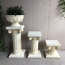 DXF0批發歐式羅馬柱復古懷舊婚慶路引落地裝飾擺件戶外庭院花盆底