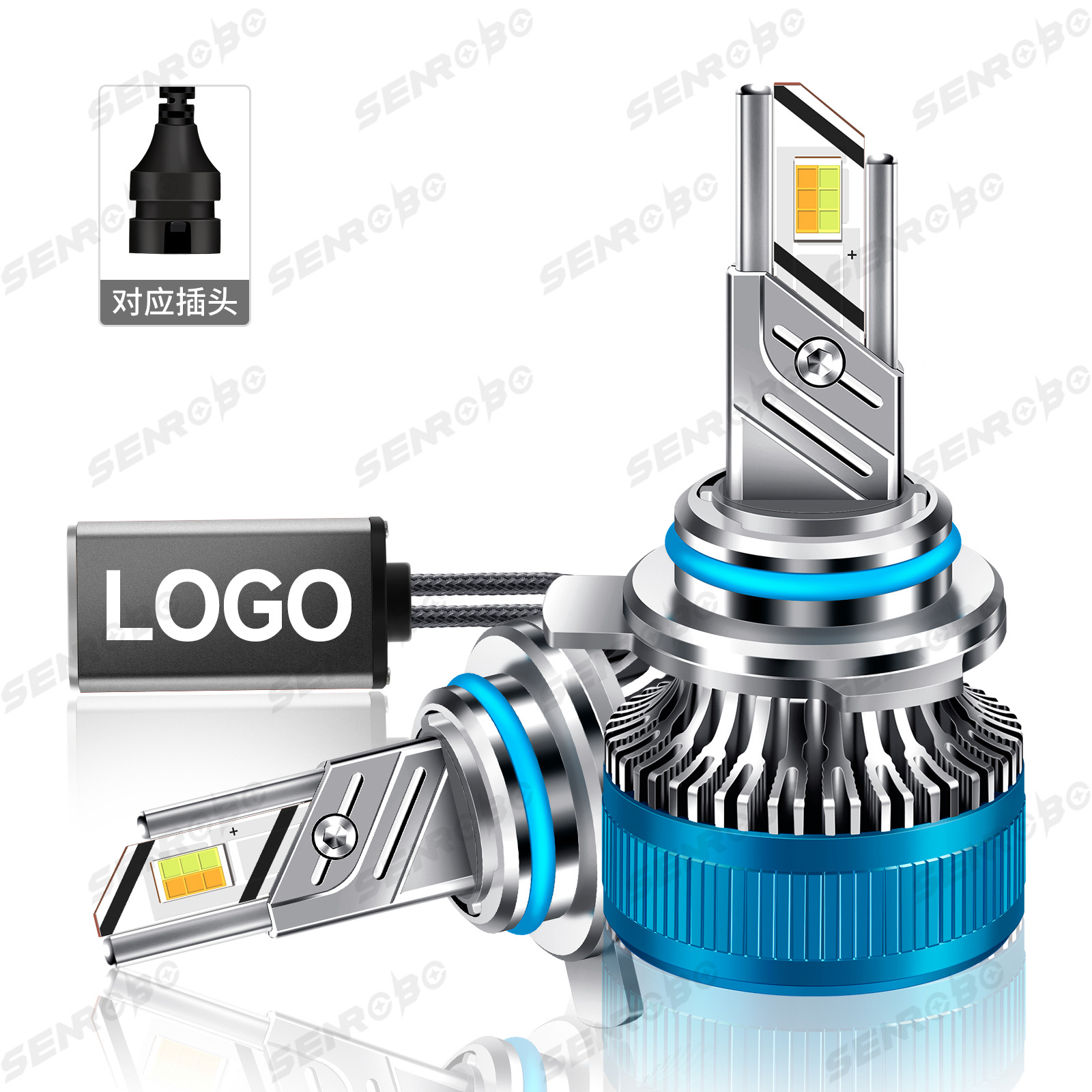 Nuevos tres colores transfronterizos de automóviles led faro de alta y baja luz H4H11H79005 fábrica de modificación de automóviles venta directa