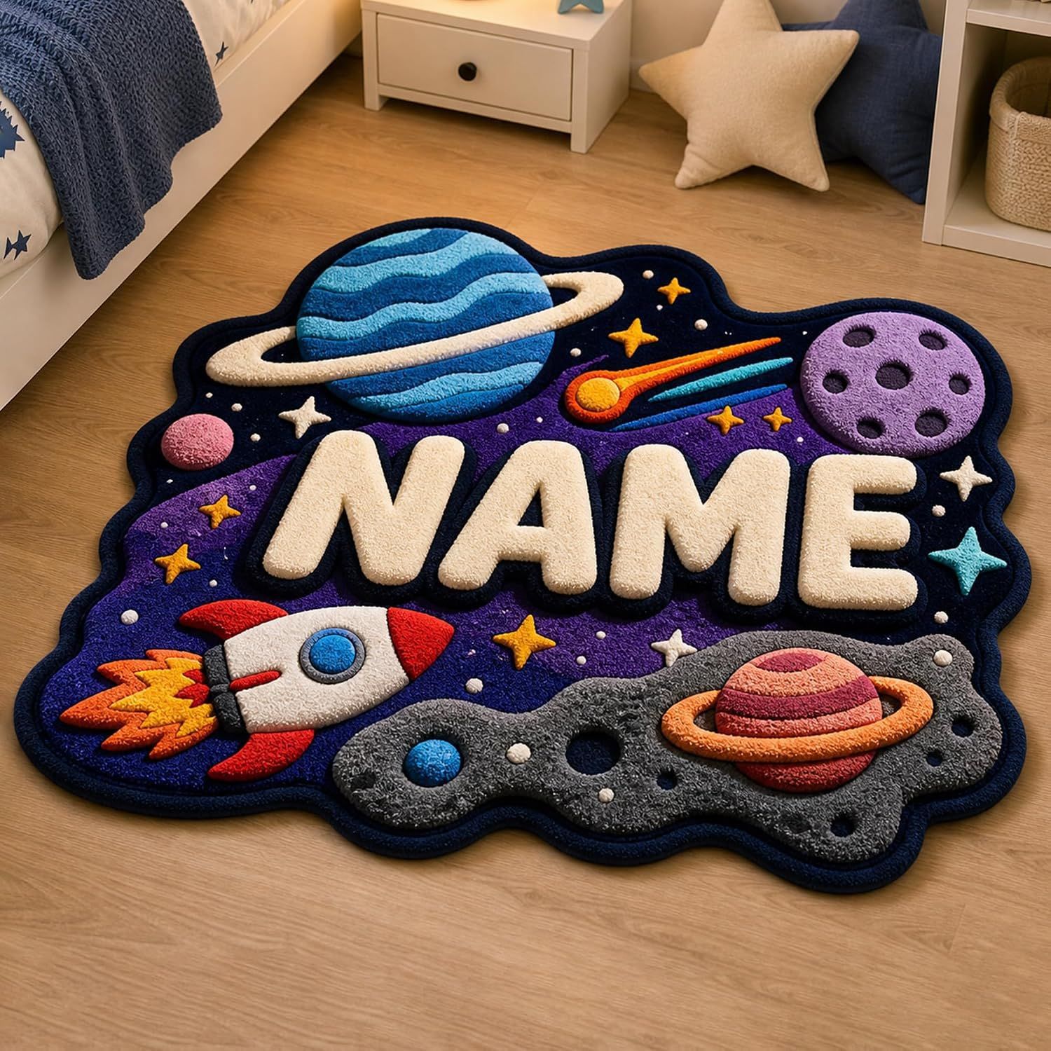 Cross-border cartoon-style faux cashmere irregular-shaped floor mat, non-slip, heat-insulating, gaming mat, thickened, soft, and skin-friendly bedside rug