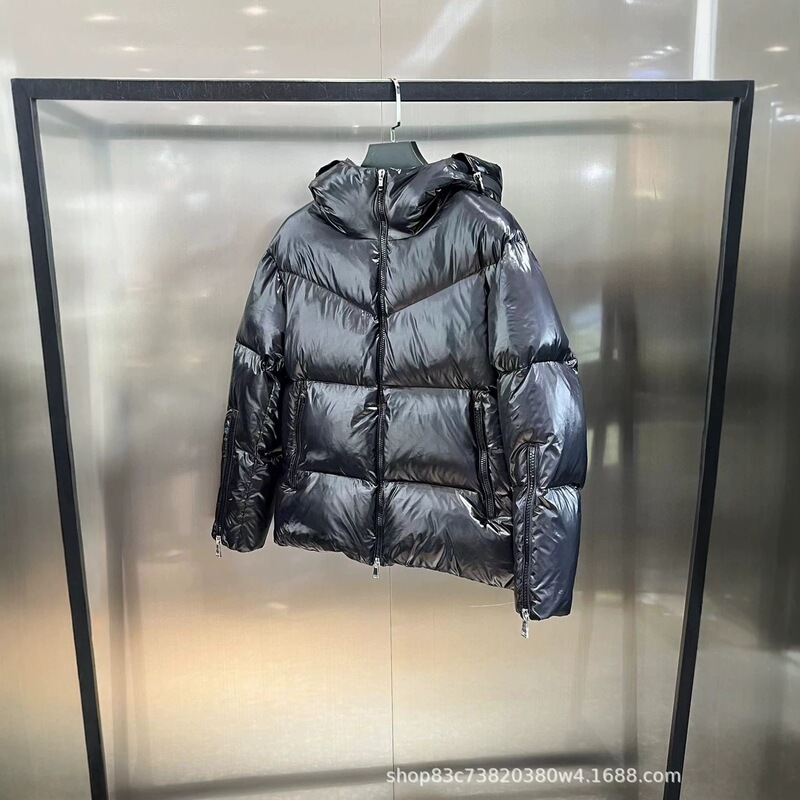 Putian Monjia Abbey short down jacket with a hidden letter design, unisex top, puffer jacket, outerwear