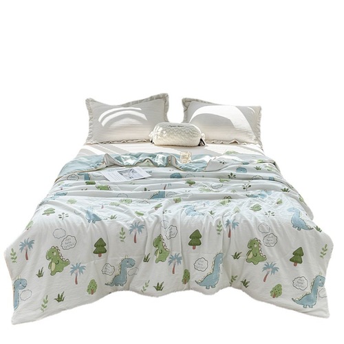 Factory wholesale A-class double-layer summer quilt, washed cotton summer cool quilt, double-person air conditioner quilt, children's thin quilt, machine washable