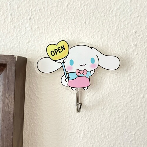 Door Hook Cartoon Student Yiwu Small Commodity Bathroom Hook Cute Acrylic Invisible Hook No Drilling