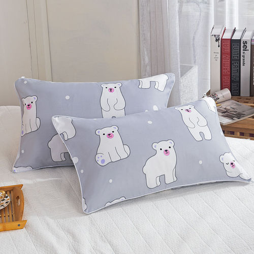 Single Pillow Set with Pillowcase, Removable Washable Student Adult Neck Support Pillow Core Set of Two