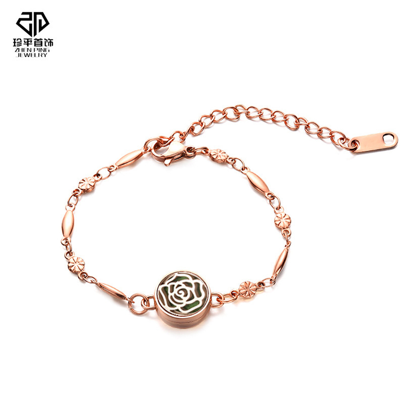 Source factory twist thread aromatherapy bracelet stainless steel hollow perfume bracelet titanium steel essential oil phase box fragrance buckle