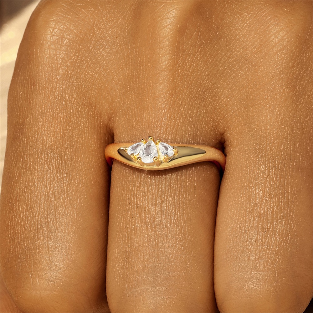 1g Weight Zircon Inlay Material Charm Rings, Rings Classification 7 Ring Size 1 Piece Quantity Wedding, Date, Engagement Occasion 925 Sterling Silver Material Cross, Star, Heart Shape Pattern All Seasons Season Women's Gender Inlay Design Simple Style Style Gold Color 925 Sterling Silver Zircon Cross Star Heart Shape Charm Rings Rings 925 Sterling Silver Rings 51