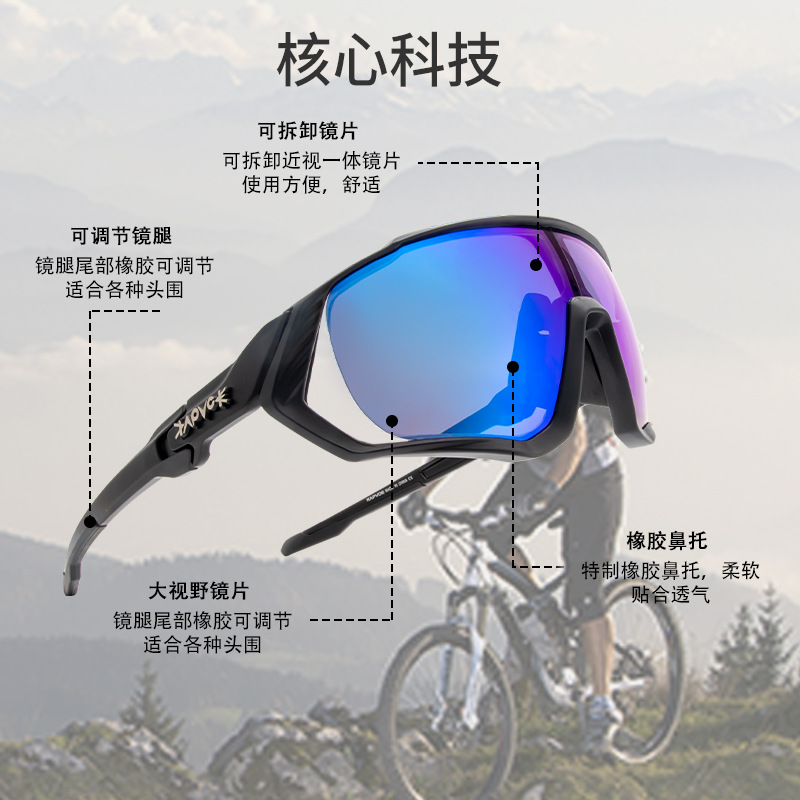 Gafas Deportivas de Ciclismo de TR90 Polarizadas y Compatibles con Miopía para Ciclismo y Deportes image 5