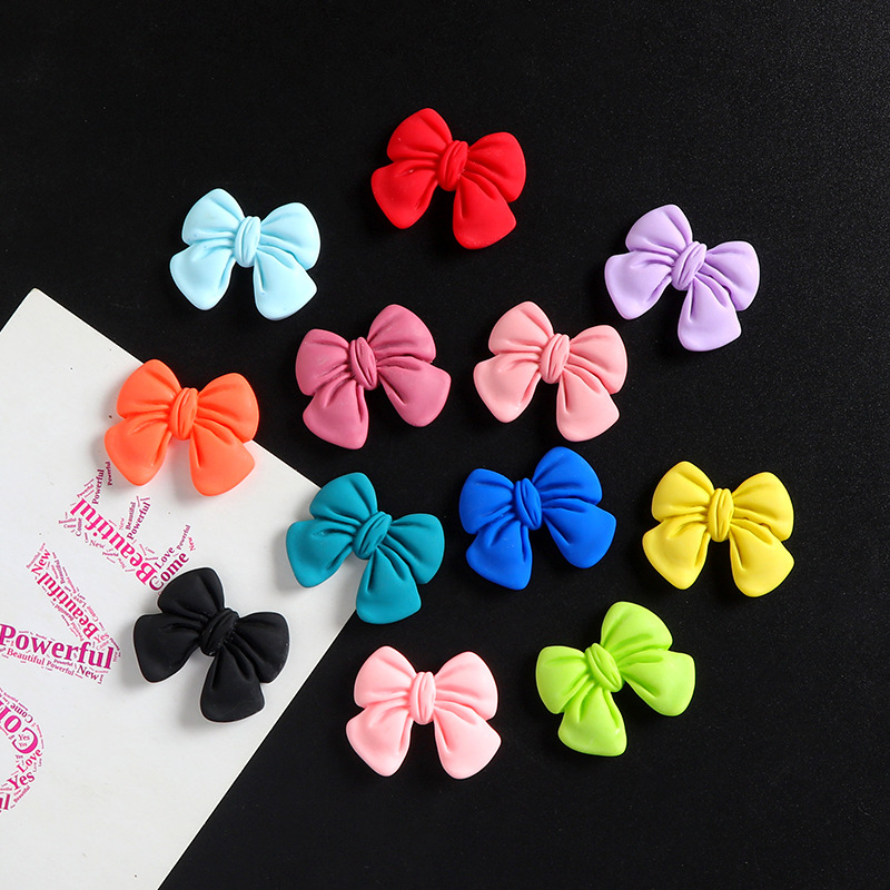젖빛 나비 넥타이 diy 크림 젤 머리핀 goo 카드 수제 액세서리 재료 가방 수지 액세서리 도매